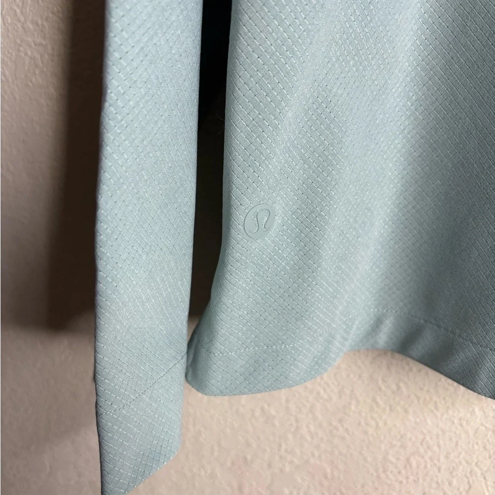 Lululemon WovenAir Half-Zip Silver Blue M3DJYS size Large
